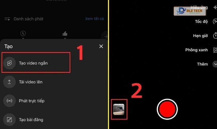 Chọn video ngắn để tải lên