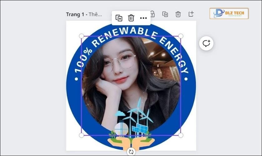 Căn chỉnh ảnh đại diện trong Canva