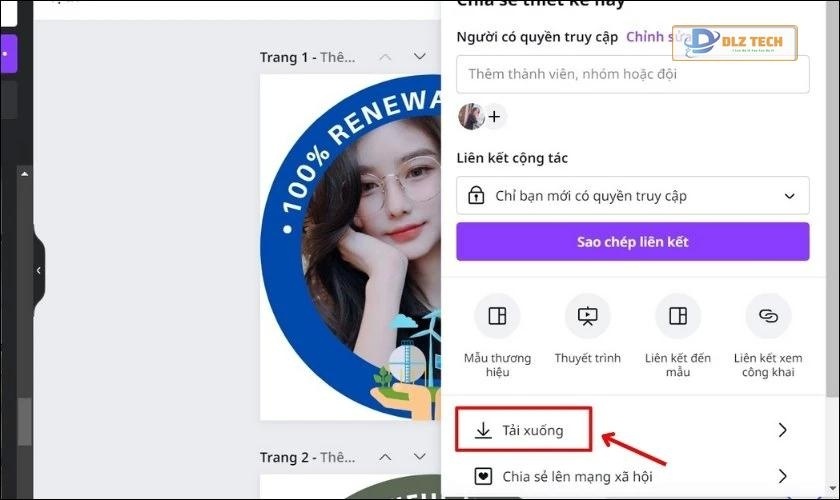 Nhấn Tải xuống