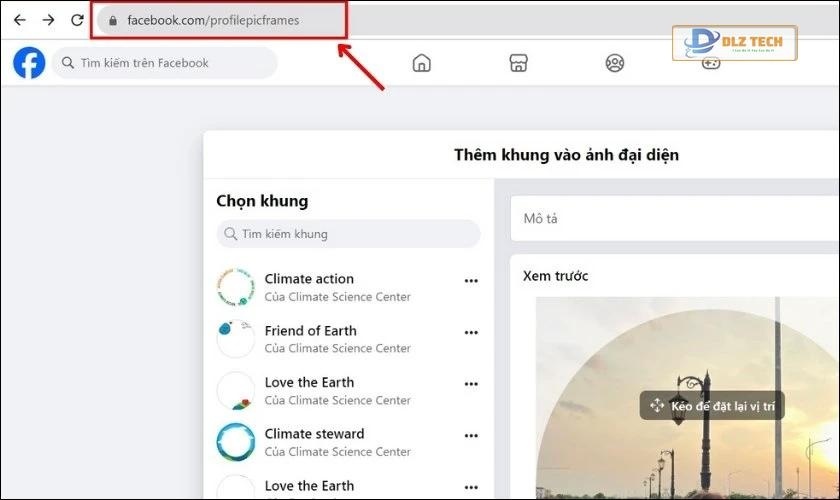 Tạo khung cho ảnh đại diện trên Facebook