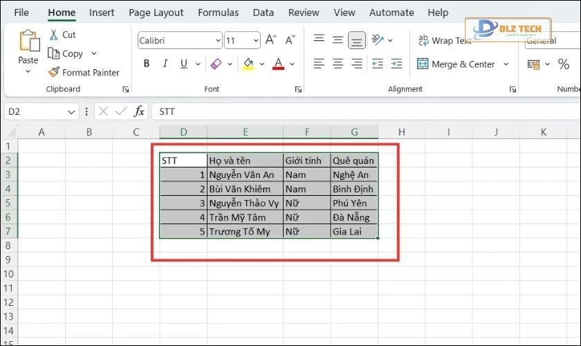 Chọn vùng để xóa khung viền