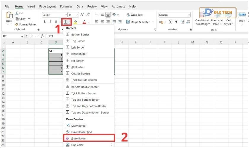 Sử dụng Erase Border