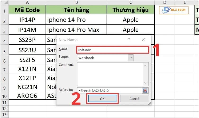 cách tạo listbox