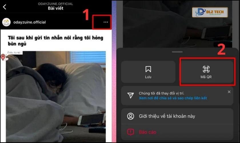 Cách lấy QR code của bài viết trên Instagram
