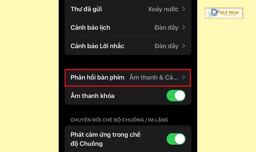 cách thiết lập tắt âm bàn phím iphone trong cài đặt