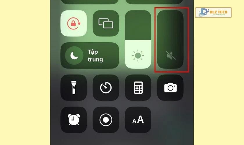 kéo thanh âm lượng xuống mức 0