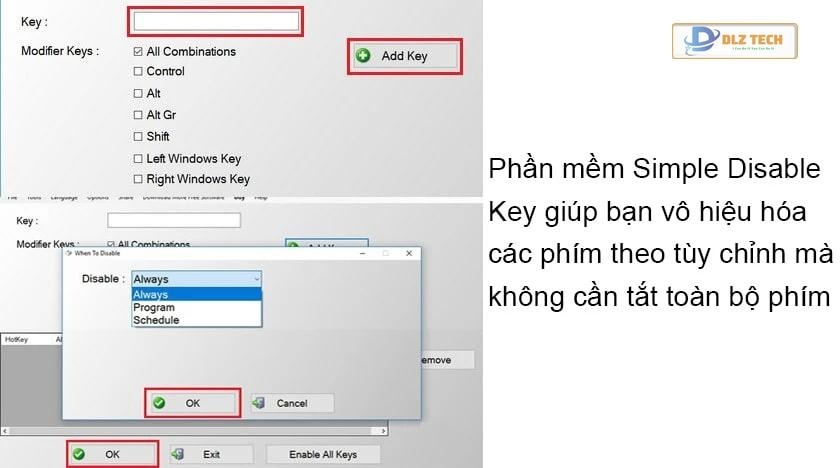Sử dụng phần mềm Simple Disable Key