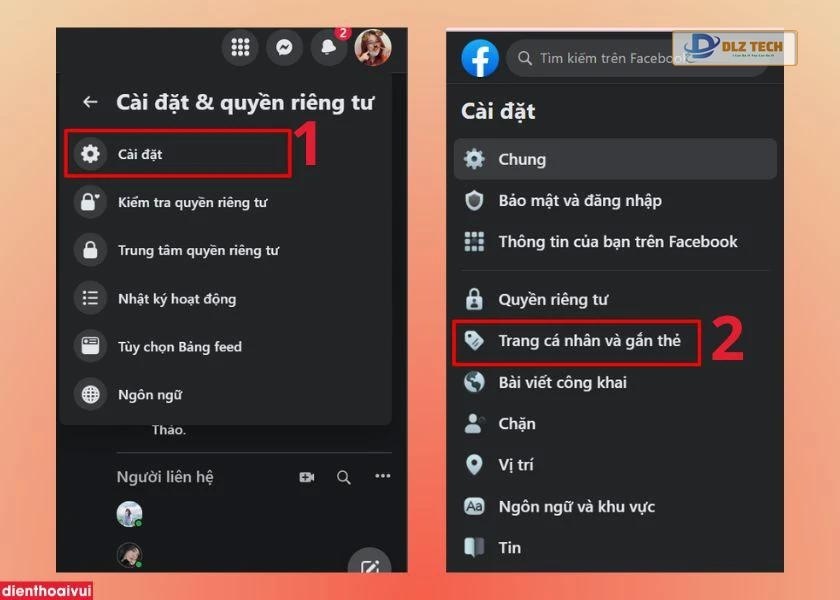 Vào Trang cá nhân và gắn thẻ