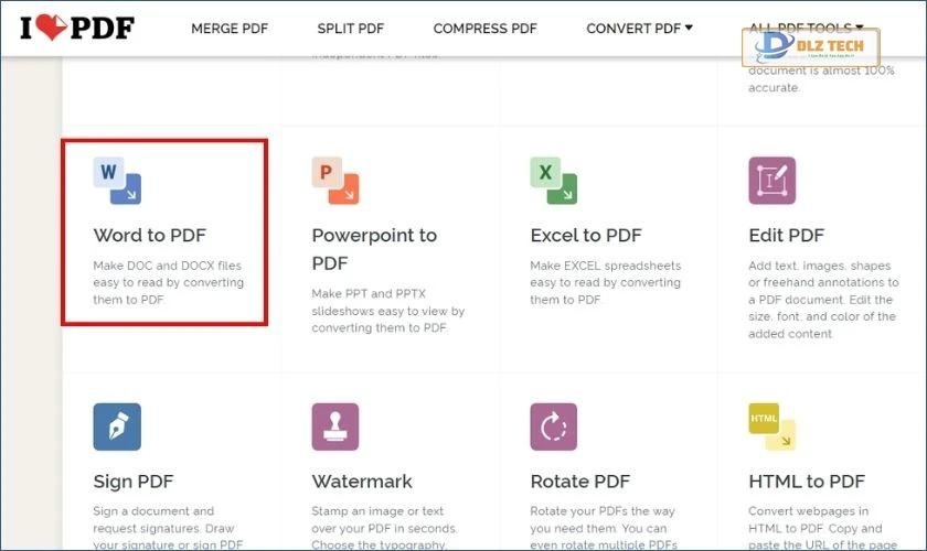 cách nén file word thành pdf trực tuyến