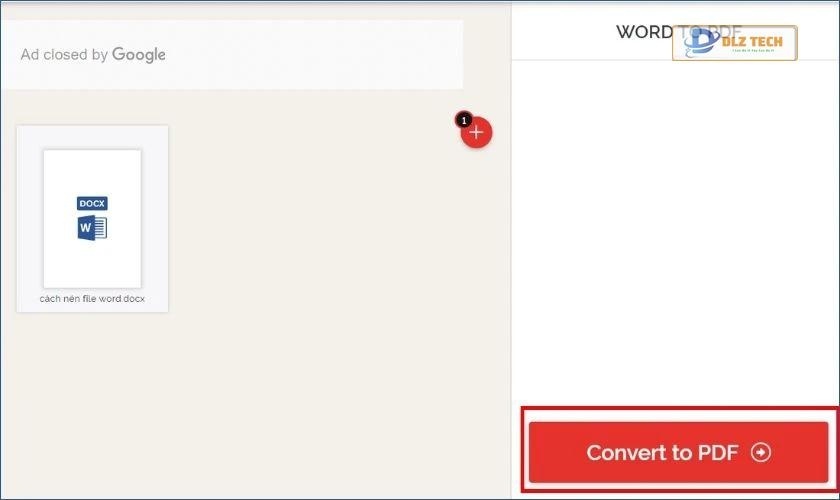 nhấn convert to pdf