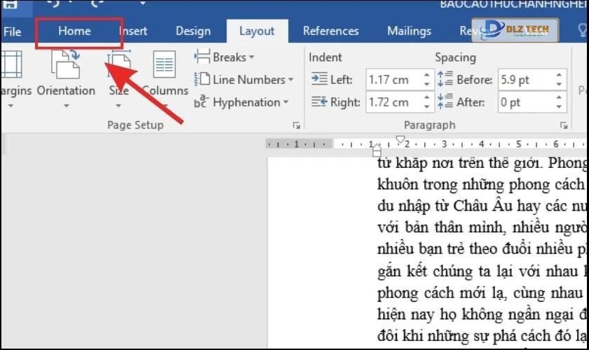 Xóa ngắt trang thủ công trong Word