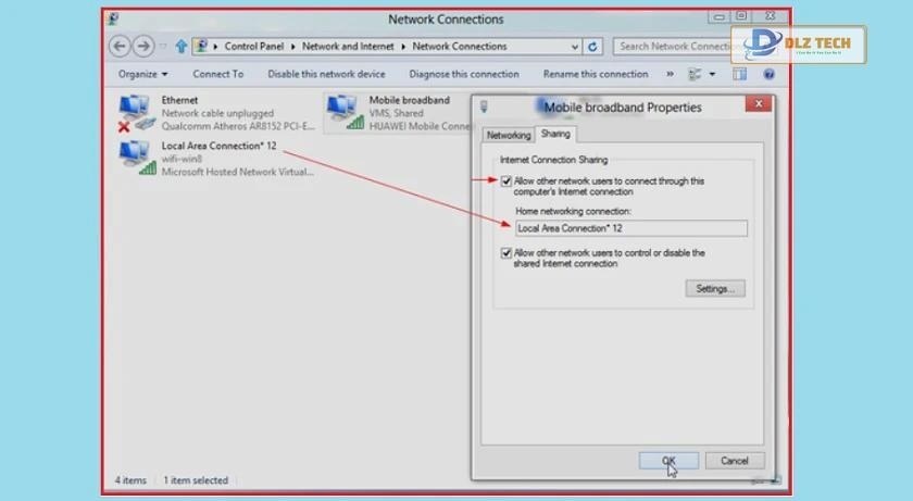 Nhấn chọn và dòng chữ 