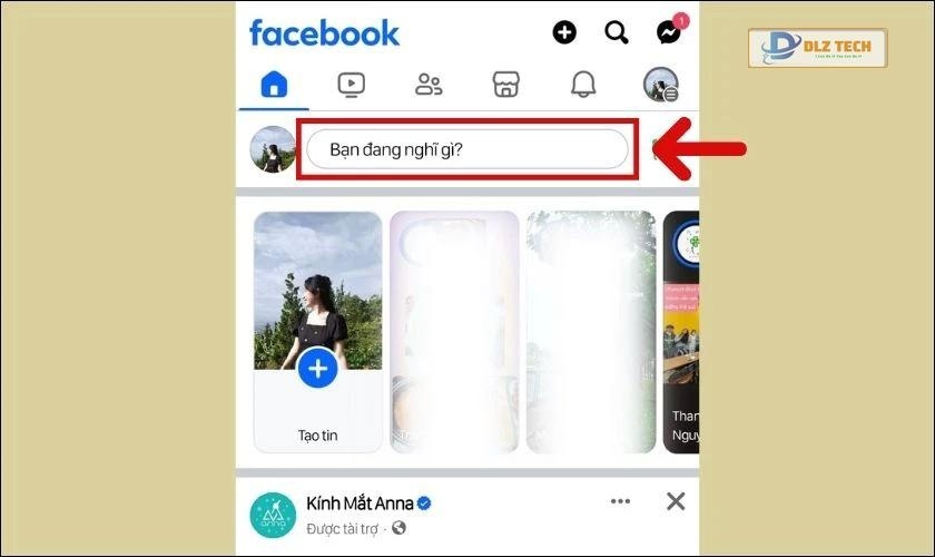 Tải GIF đã lưu lên Facebook