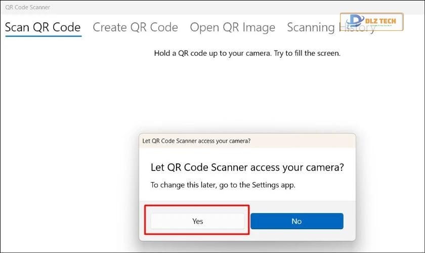 hướng dẫn cấp quyền truy cập camera cho qr code scanner
