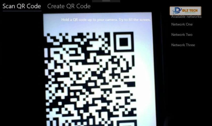 scan mã qr không thành công do đặt camera quá gần