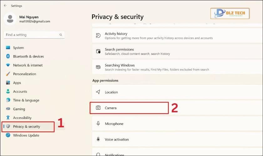 scan mã trên máy tính không thành công do chưa cấp quyền truy cập camera