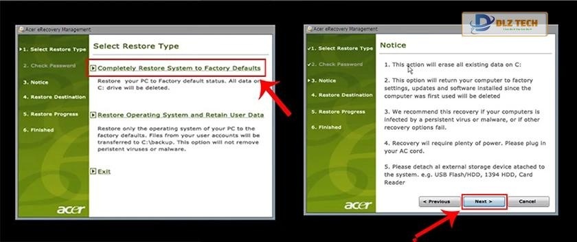 Hướng dẫn Recovery khi laptop