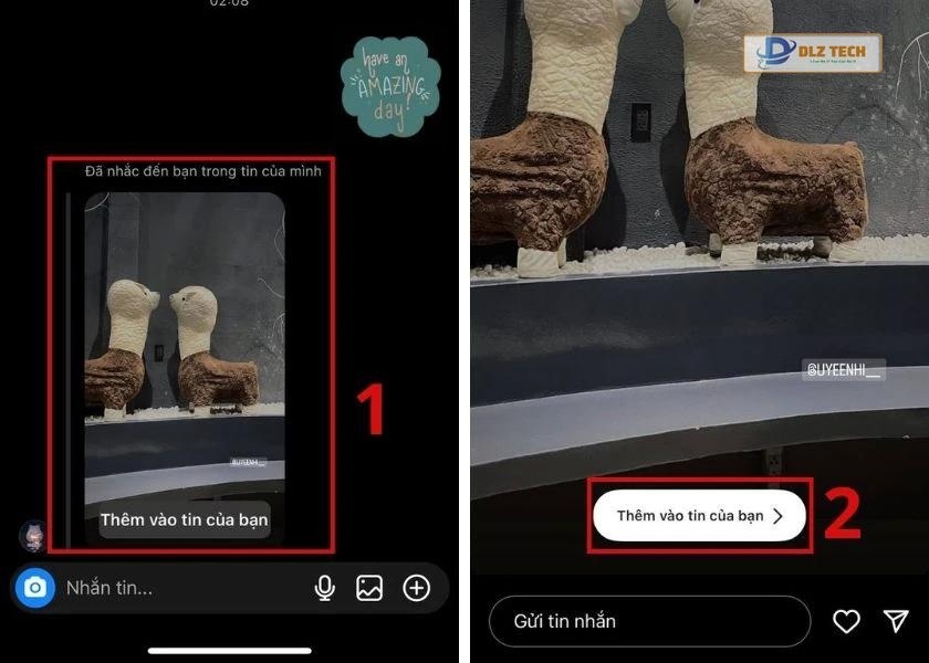 cách đăng lại story instagram của người khác