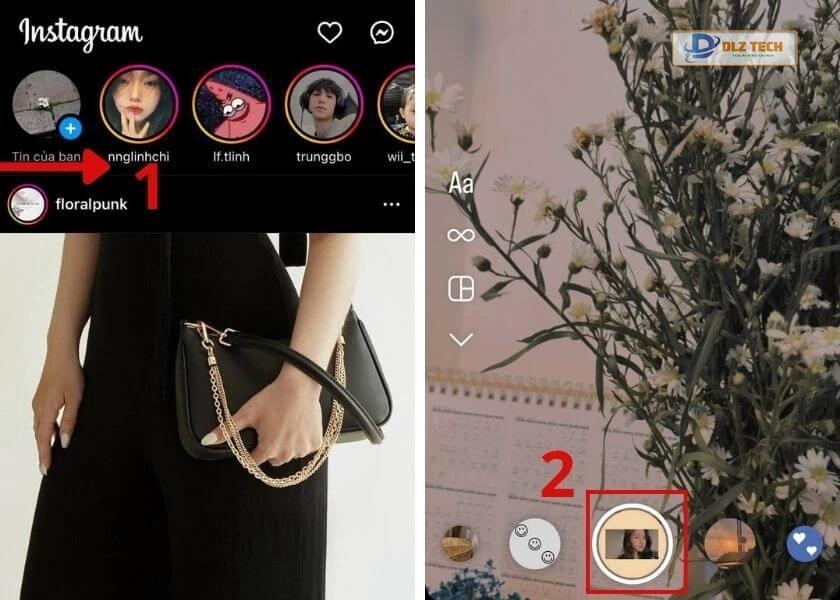 hướng dẫn tạo reup story lên instagram