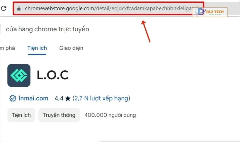 Cài đặt tiện ích L.O.C trên Chrome