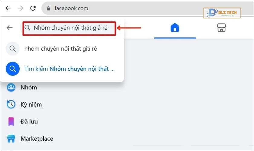 Sử dụng thanh tìm kiếm trên Facebook