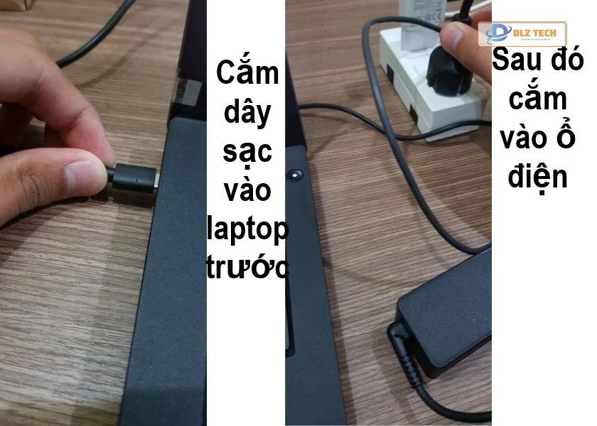 Cách cắm sạc laptop Dell đúng cách