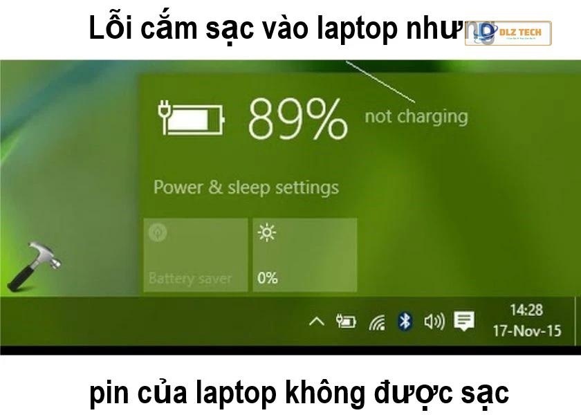Lỗi sạc pin laptop dell không được (plugged in, not charging)