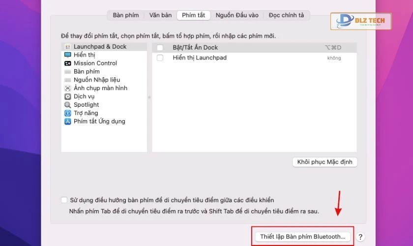 Thiết lập Bàn phím Bluetooth