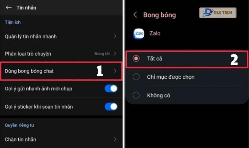 Cách khắc phục lỗi bong bóng chat Zalo
