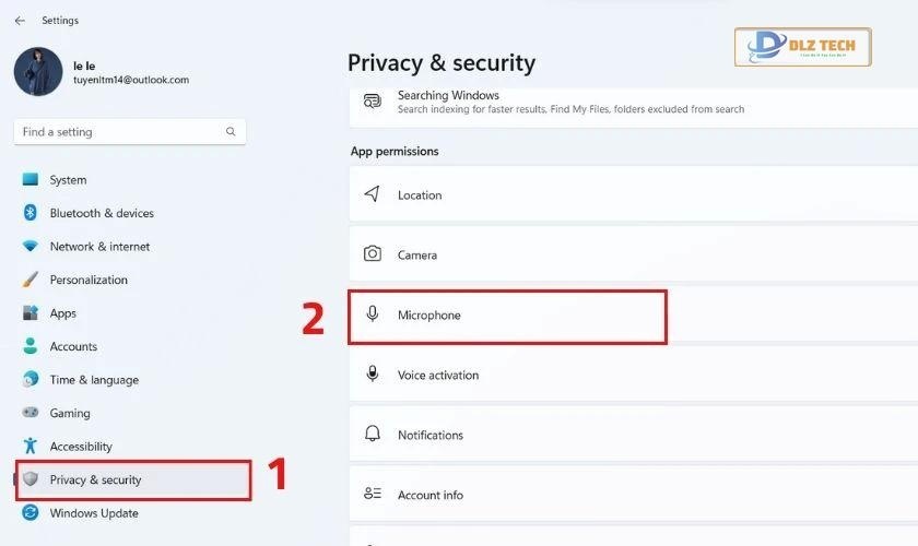 Laptop không nhận mic