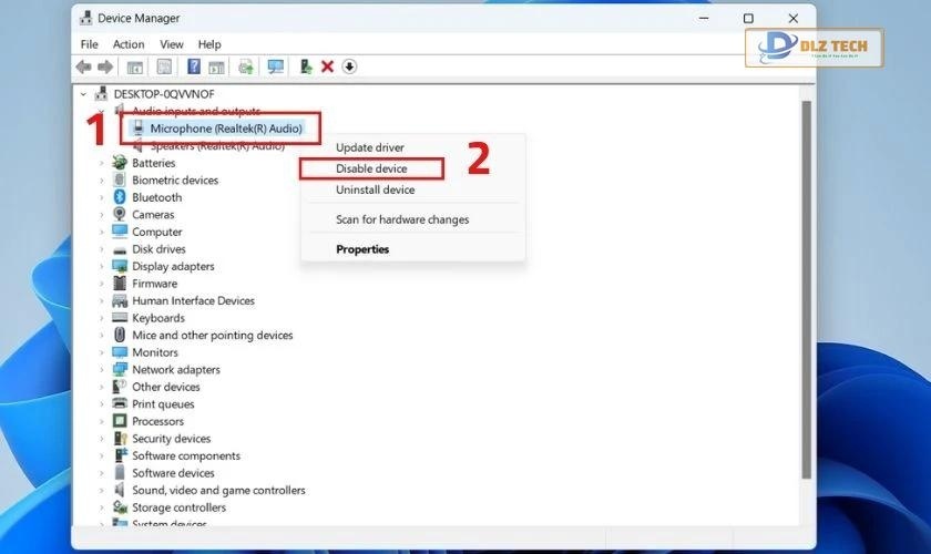 Kích hoạt microphone