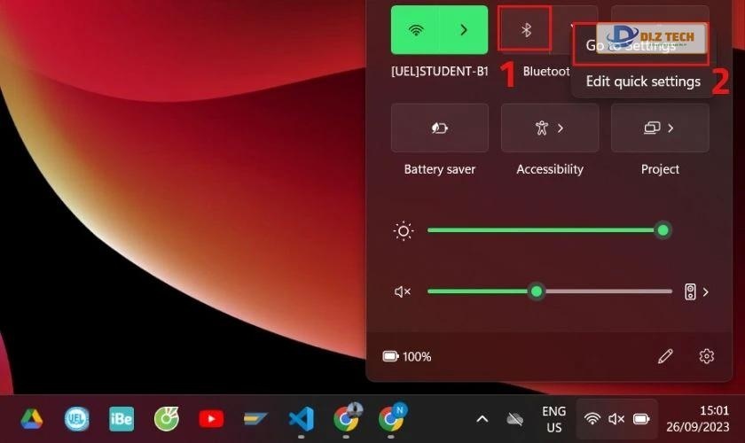 Bật lại kết nối tai nghe Bluetooth
