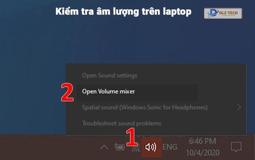 Kiểm tra âm lượng trên laptop