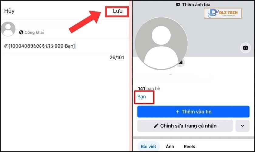 Thêm đoạn mã, bấm nút Lưu