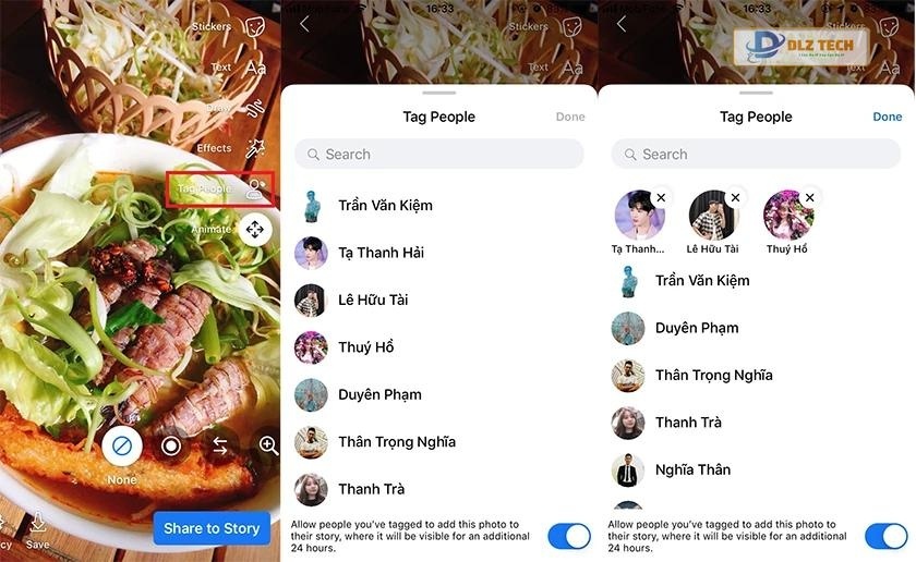 thực hiện cách tag
