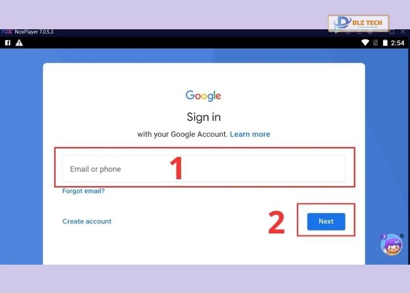 đăng nhập tài khoản google vào phần mềm giả lập