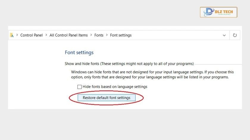 Cách sửa chữa máy tính bị lỗi font chữ win 10