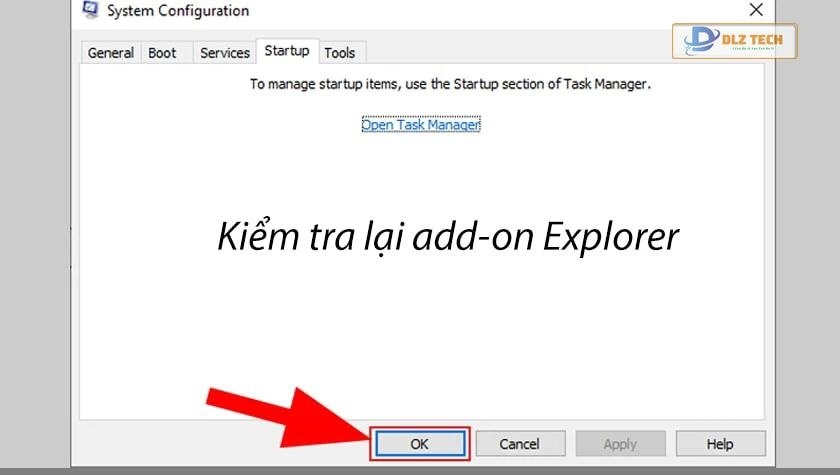 Kiểm tra add-on Explorer
