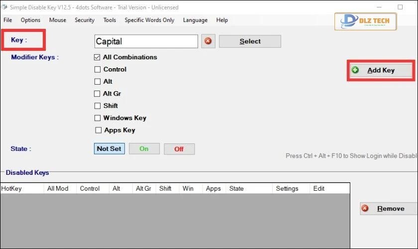 Sử dụng Simple Disable Key để vô hiệu hóa bàn phím 
