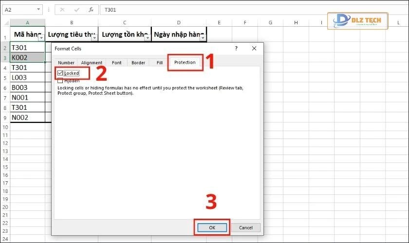 Cách khóa các ô công thức