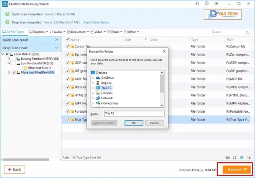 Khôi phục file trong thùng rác bằng phần mềm EaseUS