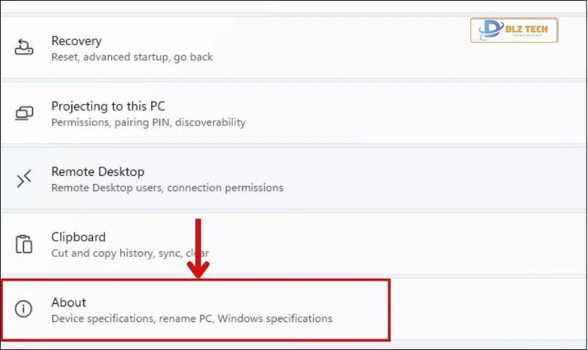 Kiểm tra cấu hình máy tính tại mục About