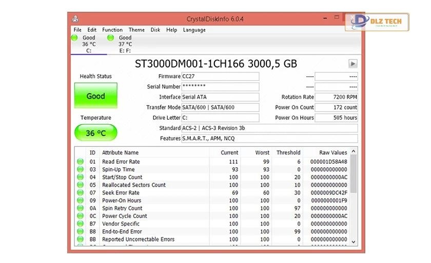 Kiểm tra ổ cứng SSD bằng phần mềm CrystalDiskInfo