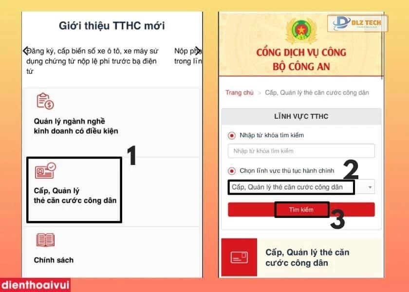 cách làm căn cước công dân online