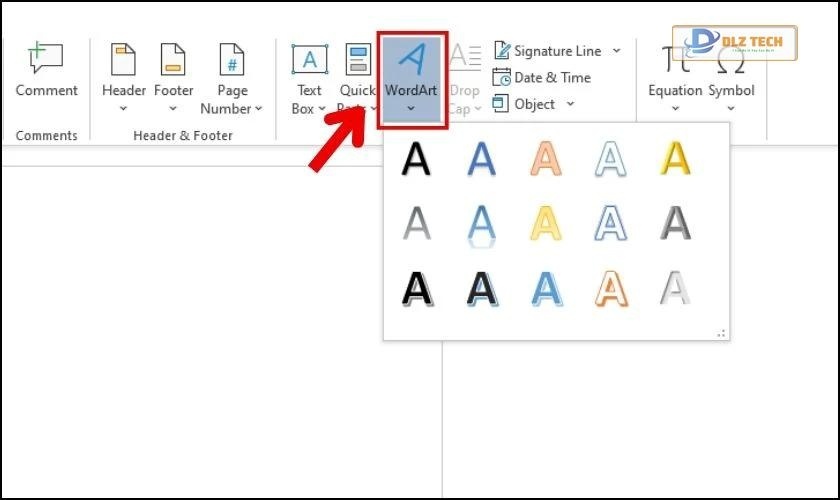 Cách làm chữ cong hình mái vòm trong Word 