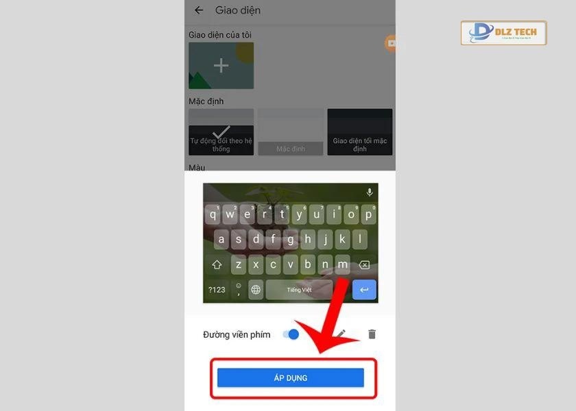 nhấn áp dụng là hoàn tất