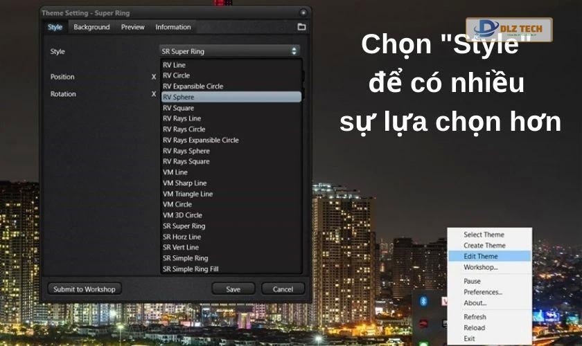 Phần mềm X Music Visualizer làm video sóng nhạc có nhiều lựa chọn style cho bạn