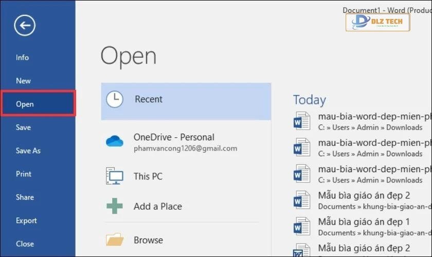 Phục hồi tài liệu Word chưa lưu bằng AutoSave
