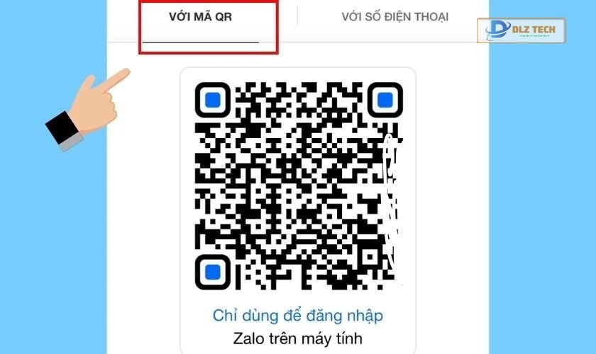 Chọn phần Với mã QR