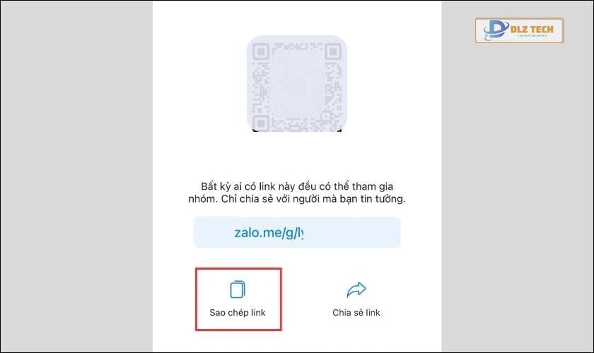Nhấn vào Sao chép link
